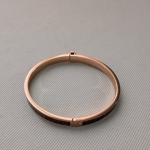 Kate Spade Glitter Bangle Bracelet - Pink Gold - Great Condition - Picture 8 of 8